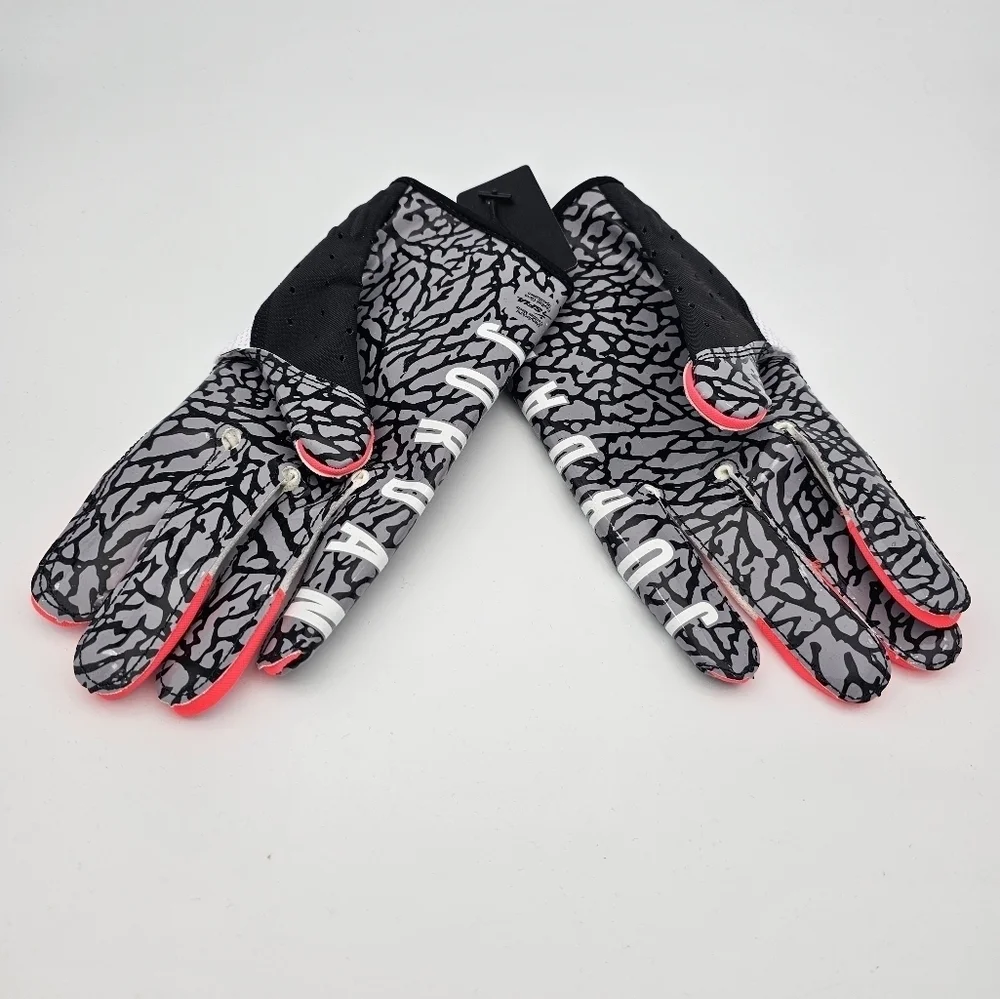 Nike Air Jordan Vapor Jet 7.0 Football Gloves Men's White Infrared Men's Size L